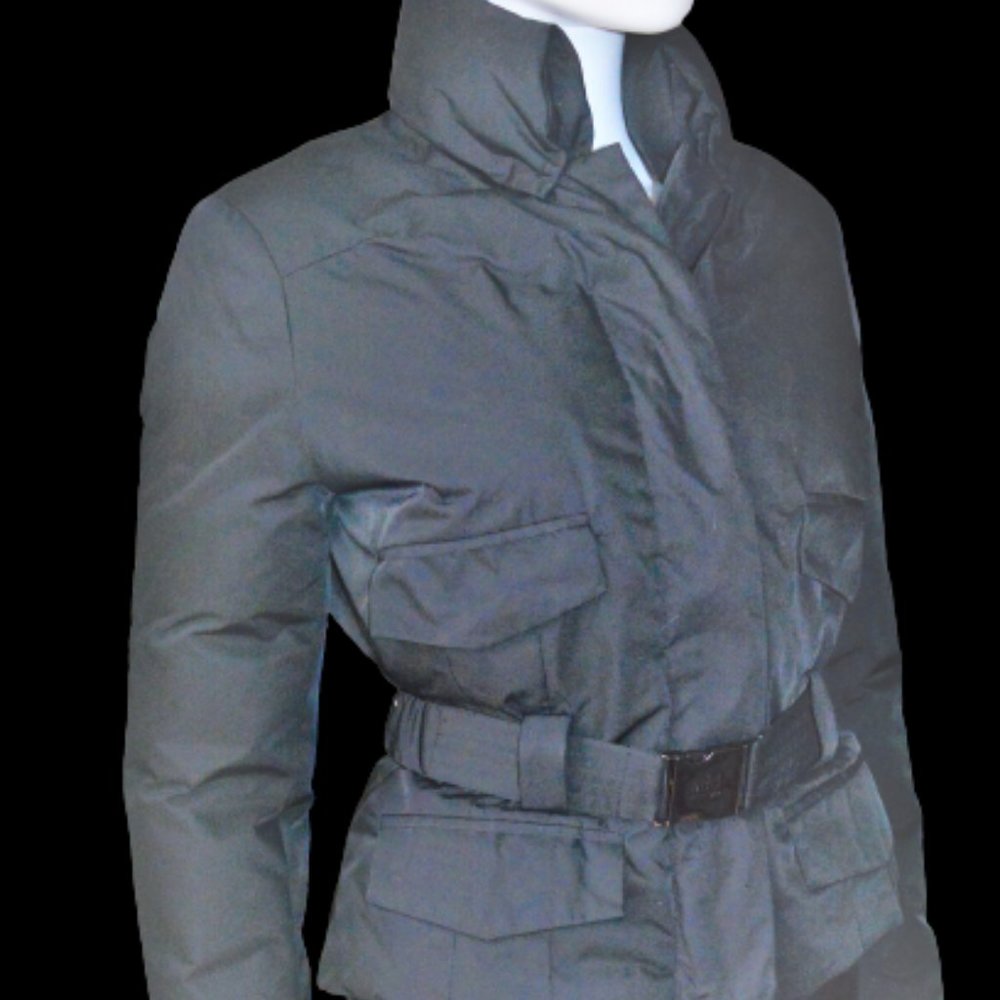ADD Down military-style puffer jacket with belt